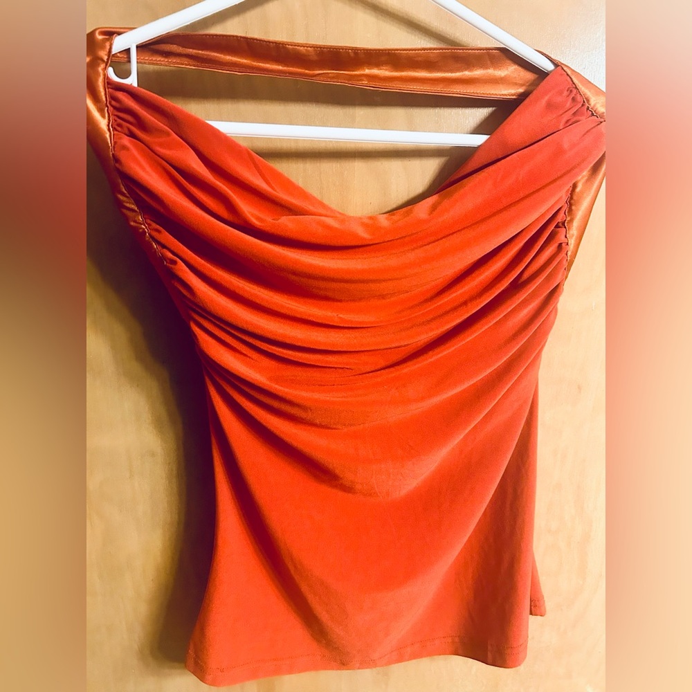 AUSTRALIA WHO’S WHO Spring/Summer Top, Sunny Orange, Small, EUC (PM7)